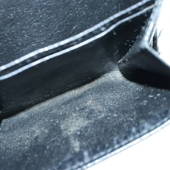 Gucci GG Clip Leather Compact Wallet Bi fold Black - Picture 5 of 6